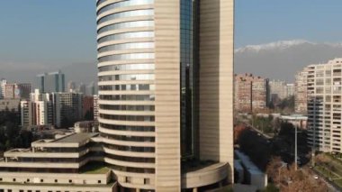 Santiago, Şili'deki bir otelinin havadan görünümü