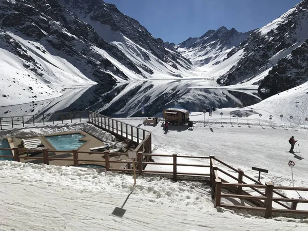 Пейзаж Горного Снега Горнолыжного Курорта Чили — стоковое фото