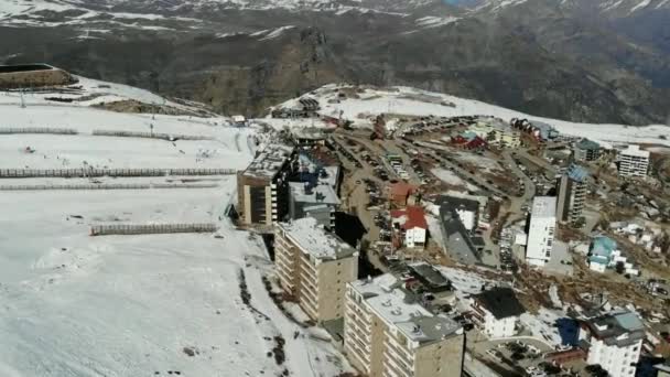 チリのスキー リゾート空撮 — ストック動画