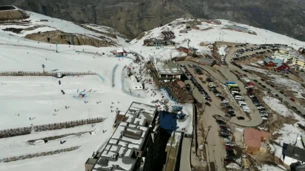 Aerial View Ski Resort Chile — Stock Video