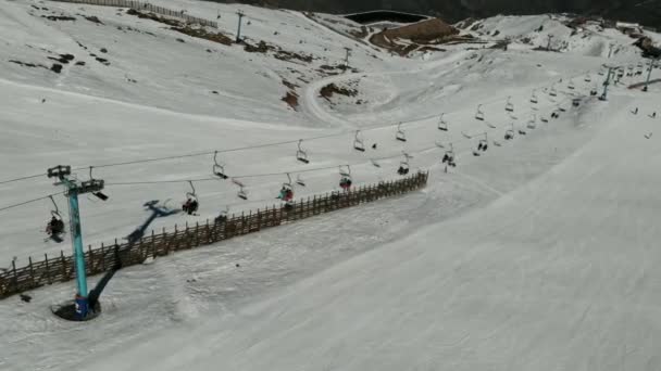 チリのスキー リゾート空撮 — ストック動画