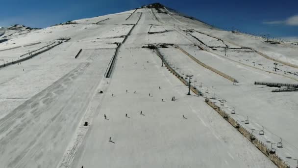 Widok Lotu Ptaka Ośrodku Narciarskim Chile — Wideo stockowe