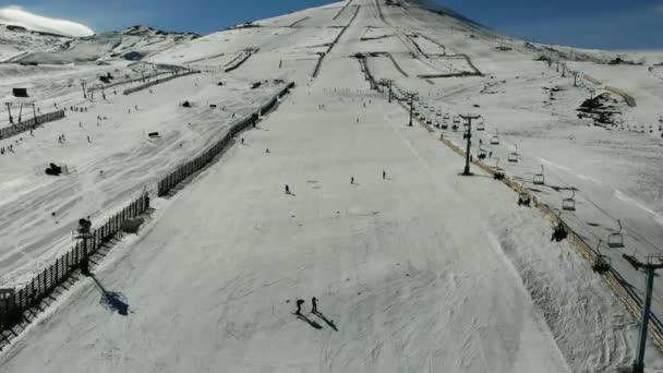 Widok Lotu Ptaka Ośrodku Narciarskim Chile — Wideo stockowe