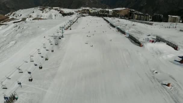 Légi Felvétel Ski Resort Chile — Stock videók