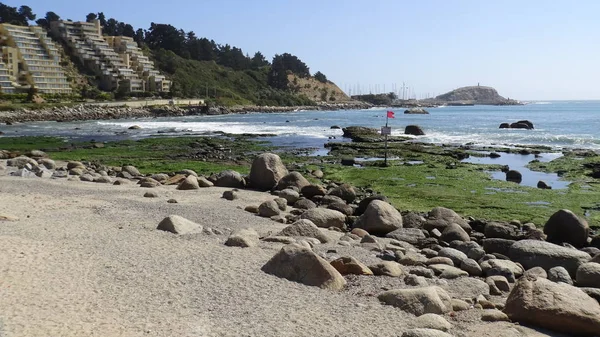 Landscape Beach Rocky Cliff Seaside Nature — Stock Photo, Image