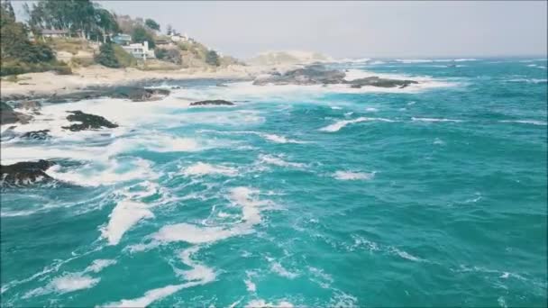 Paesaggio Mare Spiaggia Rocciosa — Video Stock