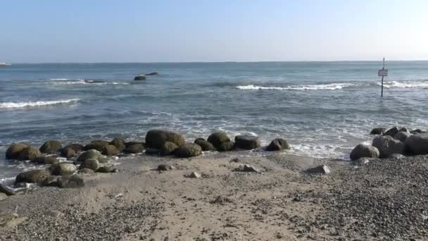 Paisaje Playa Playa Rocosa — Vídeo de stock