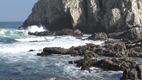 海滨和岩石海滩 — 图库视频影像