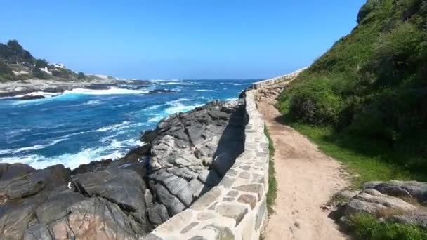 Paysage Bord Mer Plage Rochers — Video