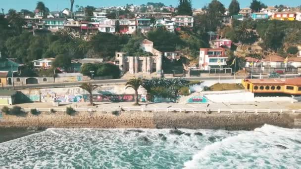 Vista Aérea Una Playa Playa — Vídeo de stock