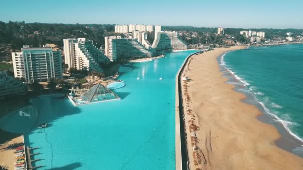 Vista Aérea Una Playa Playa — Vídeo de stock