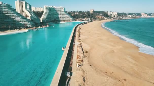 Vista Aérea Una Playa Playa — Vídeo de stock