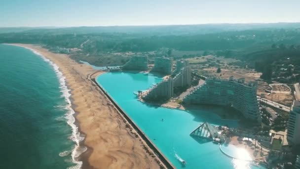 Letecký Pohled Pláži Moře — Stock video