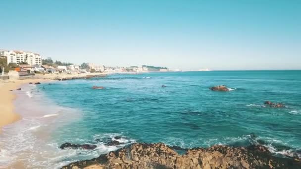 Vista Aérea Una Playa Playa — Vídeos de Stock