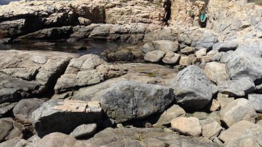 Manzara, kayalık plaj ve sahil