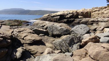 Manzara, kayalık plaj ve sahil