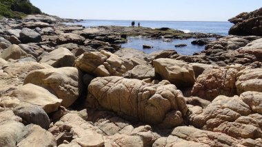 Manzara, kayalık plaj ve sahil