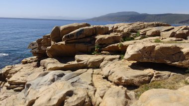 Manzara, kayalık plaj ve sahil