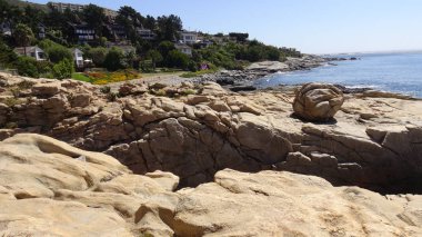 Manzara, kayalık plaj ve sahil