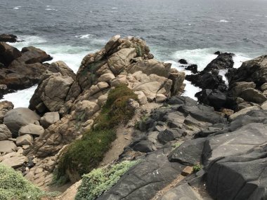 Peyzaj ve kayalık plaj