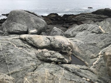 Peyzaj ve kayalık plaj