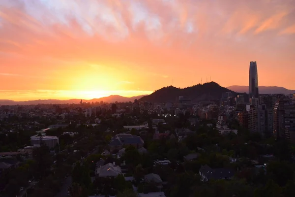 Sunset Clouds Cityscape — Stock Photo, Image