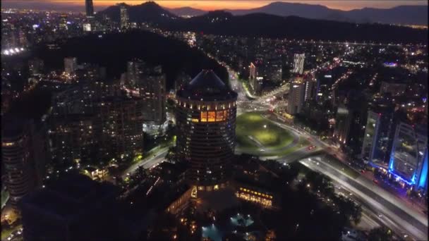 도시와 도시의 불빛의 — 비디오