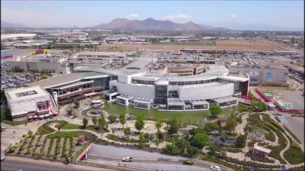 Εναέρια Άποψη Από Ένα Εμπορικό Κέντρο Στο Σαντιάγκο Χιλή — Αρχείο Βίντεο