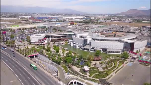 Luchtfoto Van Een Winkelcentrum Santiago Chili — Stockvideo