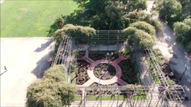 Bir gül bahçesi havadan görünümü