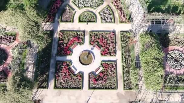 Vue aérienne d'une roseraie 