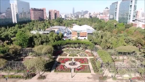 Vue aérienne d'une roseraie 