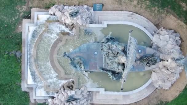 Vue Aérienne Parc Une Fontaine — Video