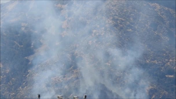 Incendios Una Montaña Chile — Vídeo de stock