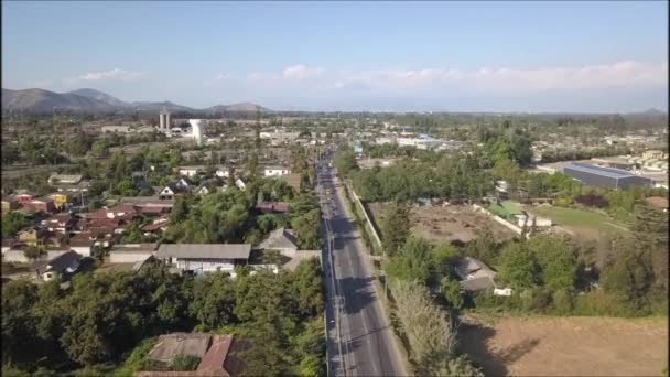 Veduta Aerea Una Città Paesaggio Autostrade — Video Stock