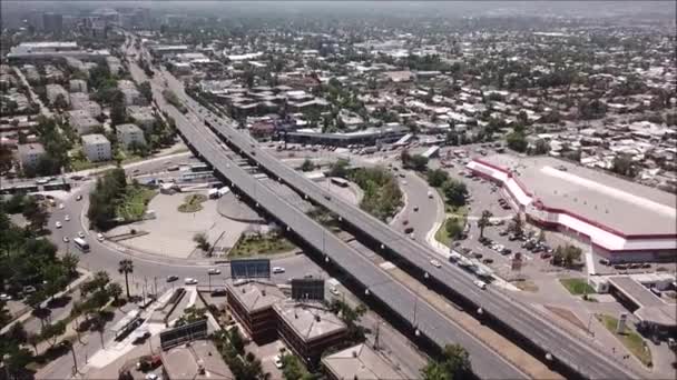 Flygfoto Över Stad Landskap Och Motorvägar — Stockvideo