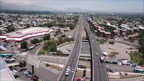 Flygfoto Över Stad Landskap Och Motorvägar — Stockvideo