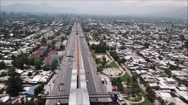 风景和高速公路的鸟图 — 图库视频影像