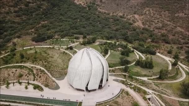 Vista Aérea Uma Cidade Cúpula Paisagem — Vídeo de Stock