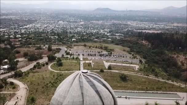 Bir Şehir Kubbe Manzara Havadan Görünümü — Stok video