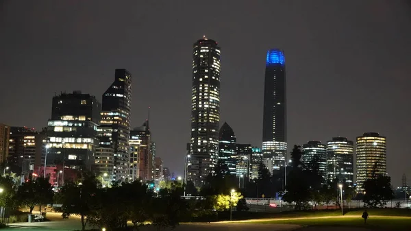 Luces Ciudad Santiago Chile —  Fotos de Stock