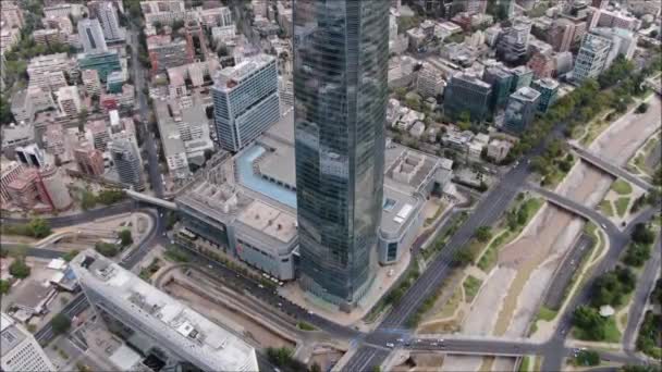 Filmagem Aérea Cidade Dos Edifícios Chile — Vídeo de Stock