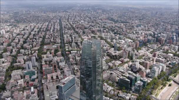 Filmagem Aérea Cidade Dos Edifícios Chile — Vídeo de Stock