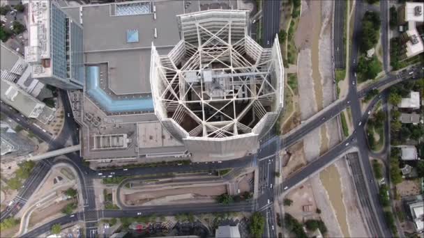 Filmagem Aérea Cidade Dos Edifícios Chile — Vídeo de Stock