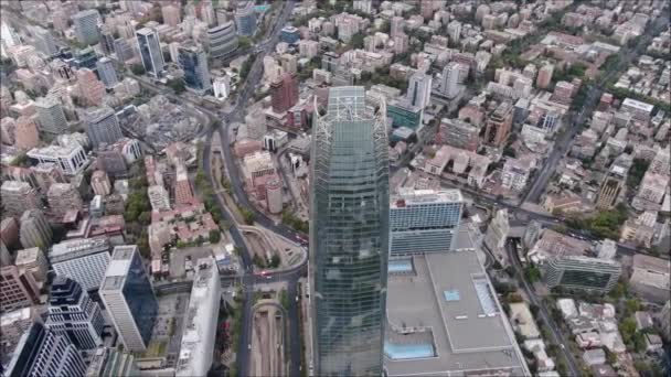 Filmagem Aérea Cidade Dos Edifícios Chile — Vídeo de Stock