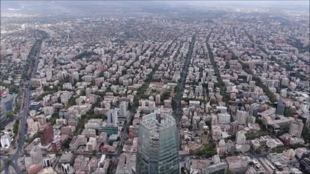 Aerial Footage City Buildings Chile — Stock Video