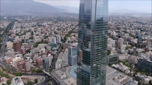 Filmagem Aérea Cidade Dos Edifícios Chile — Vídeo de Stock