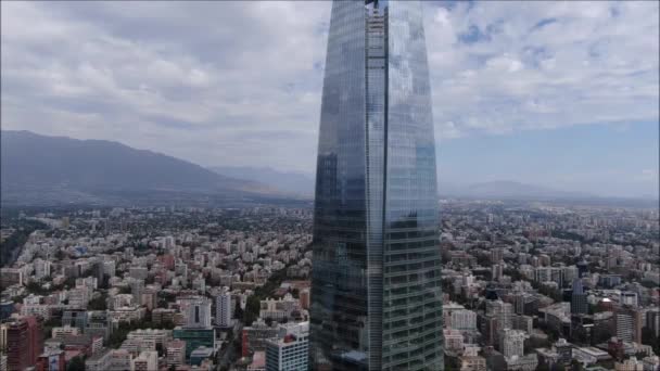 Filmagem Aérea Cidade Dos Edifícios Chile — Vídeo de Stock