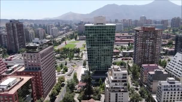 Filmagem Aérea Cidade Dos Edifícios Chile — Vídeo de Stock