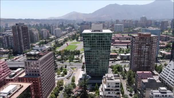 Zdjęcia Lotnicze Miasta Budynków Chile — Wideo stockowe